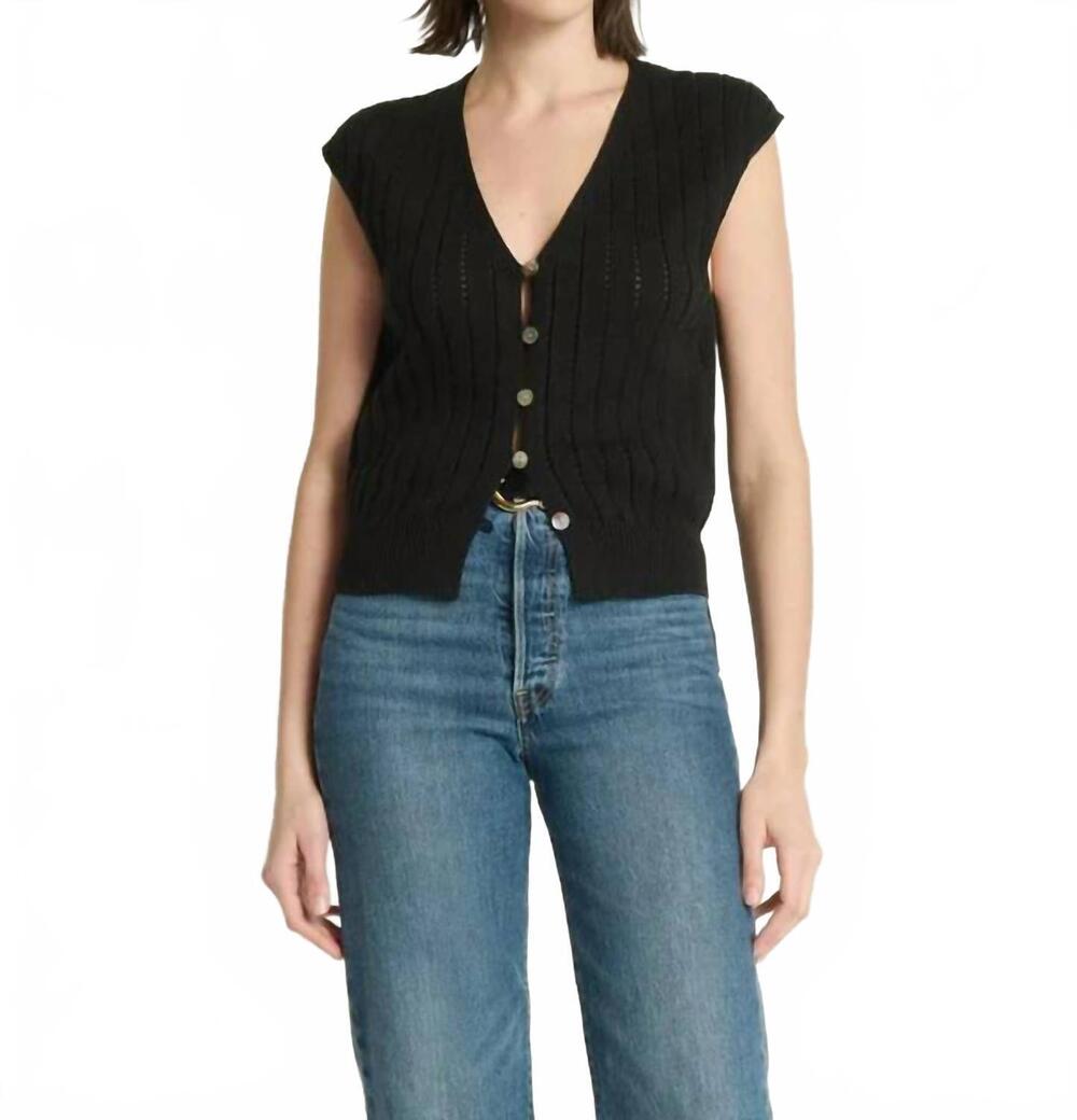 NEW NATION LTD morganna sweater vest in jet black